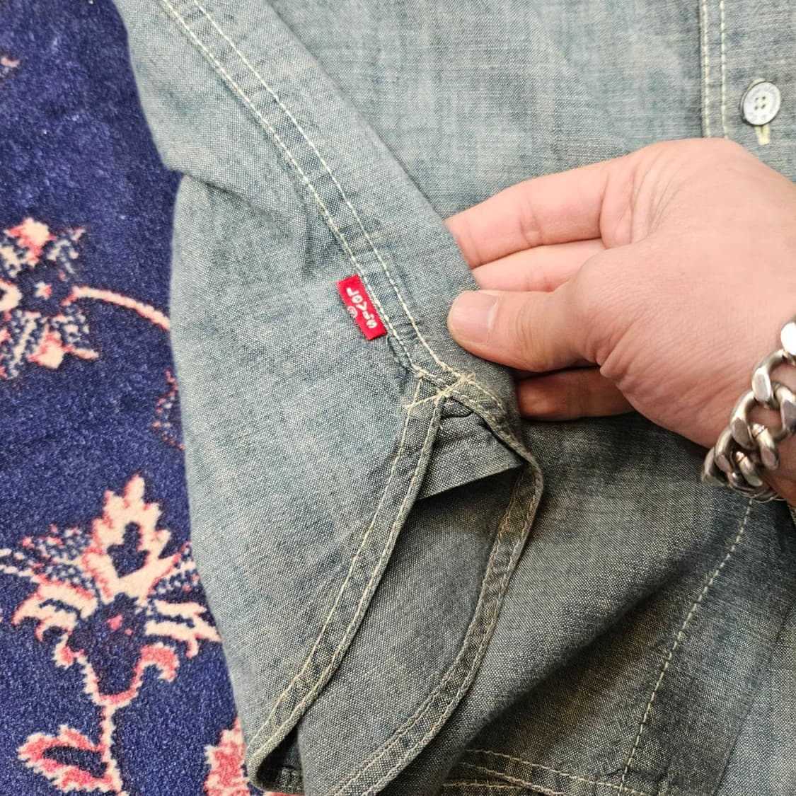 리바이스(Levis) 00's 빈티지 녹진 워시드 롤업 셔츠 상품이미지5