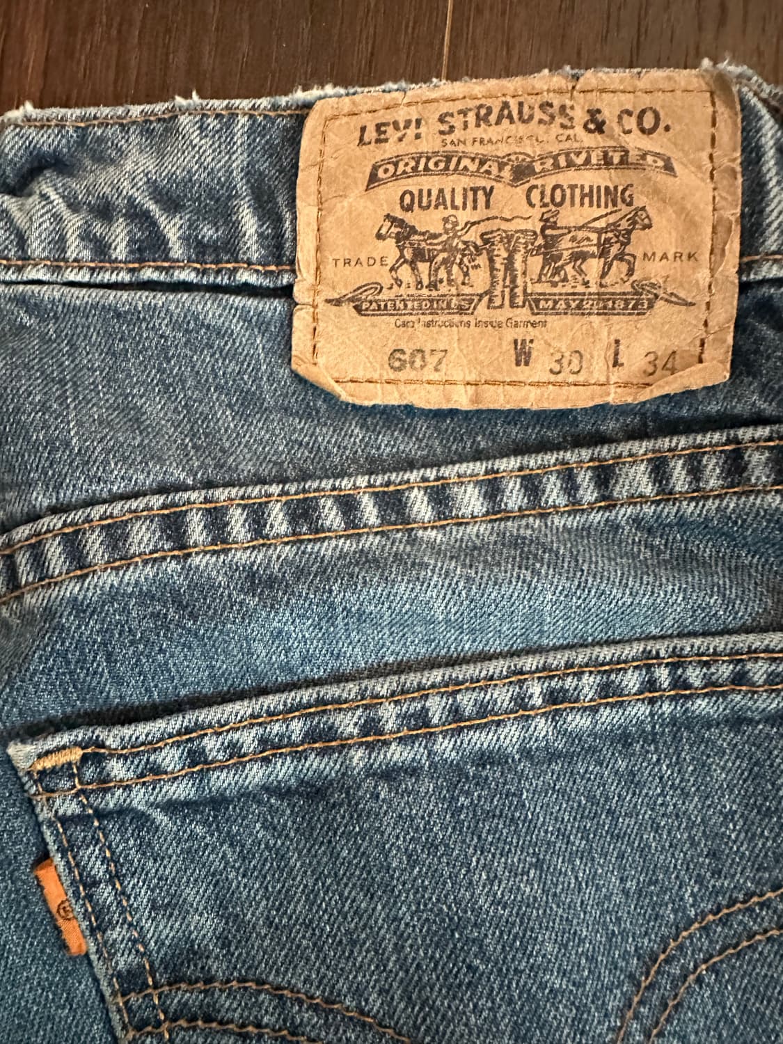 리바이스 607 30x34 오렌지 블랭크탭 상품이미지3