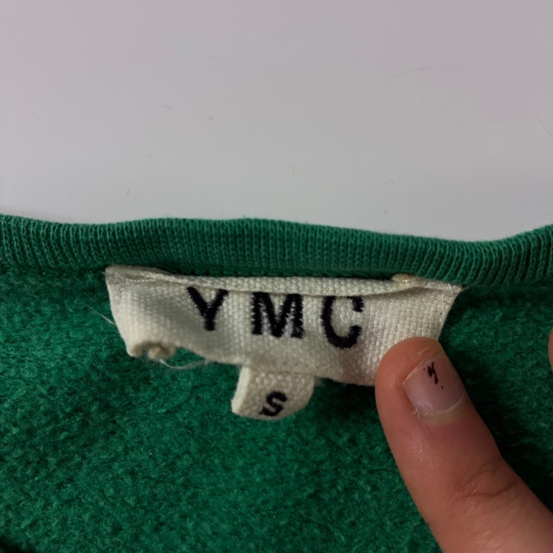 Japanese vintage  YMC 자수 코튼 그린 맨투맨  상품이미지4