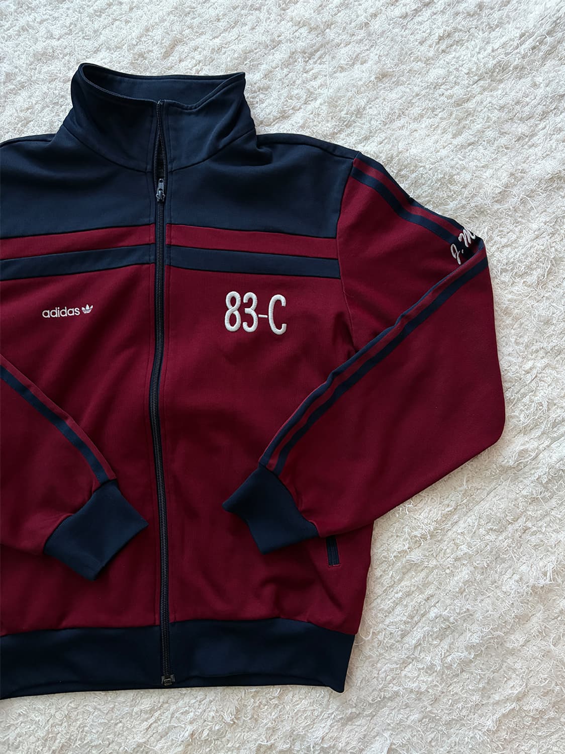 아디다스 베켄바우어 83-C 버건디 네이비 트랙탑 져지 상품이미지3