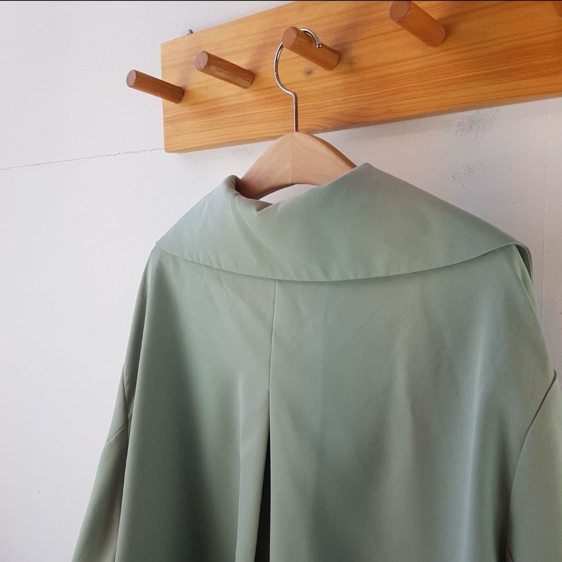 라운드 칼라 스텐 컬러 코트 상품이미지6