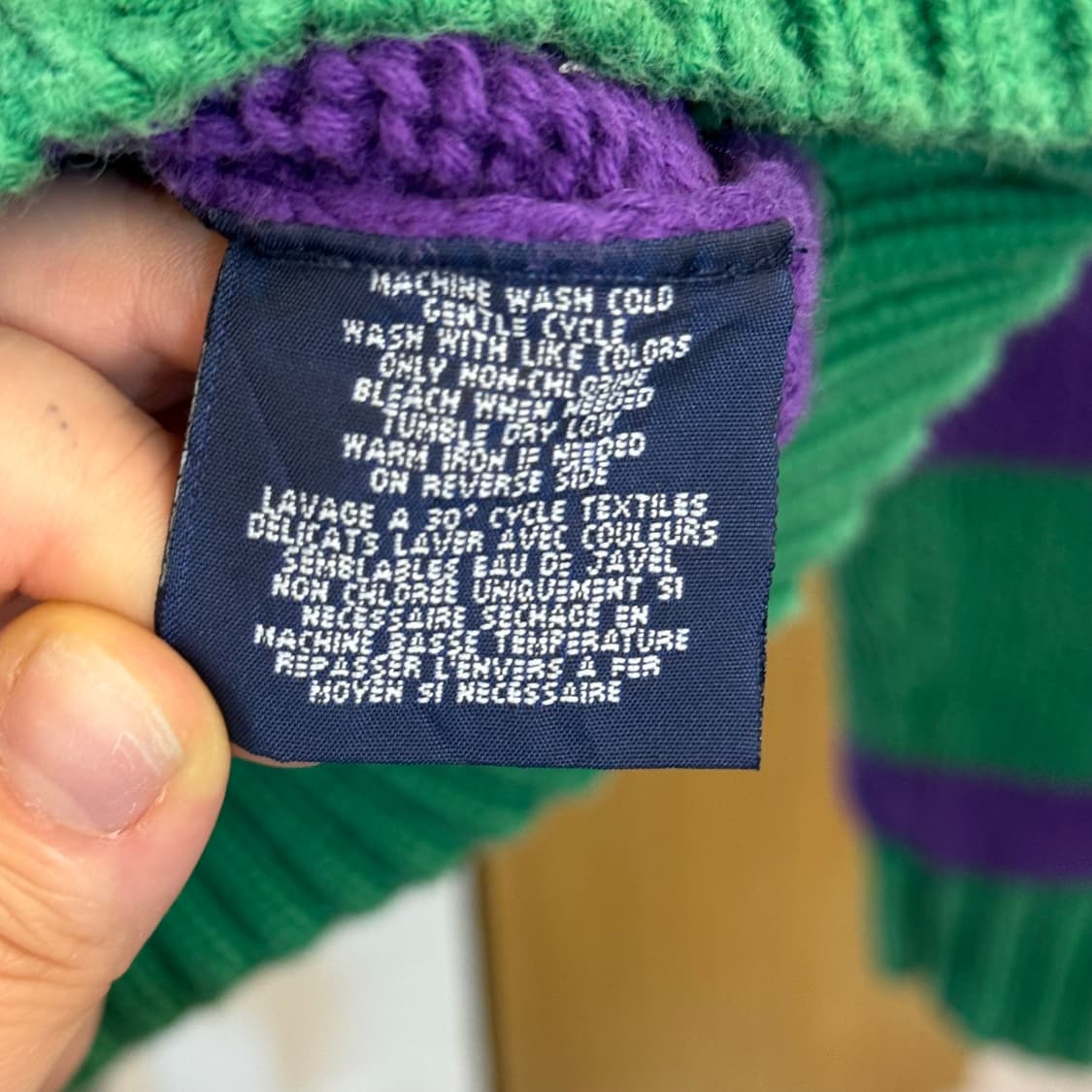 폴로 랄프로렌 단가라 코튼 니트집업 B65 상품이미지5