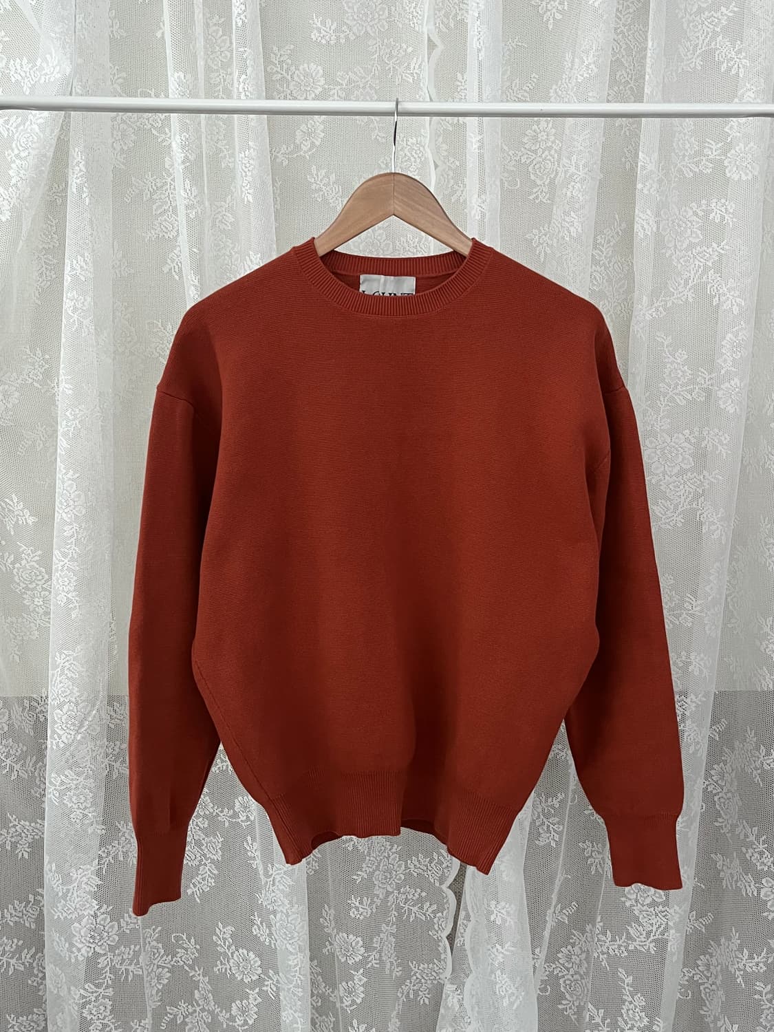 L) 론트 LOHNT 코튼 100 니트 오렌지 상품이미지1