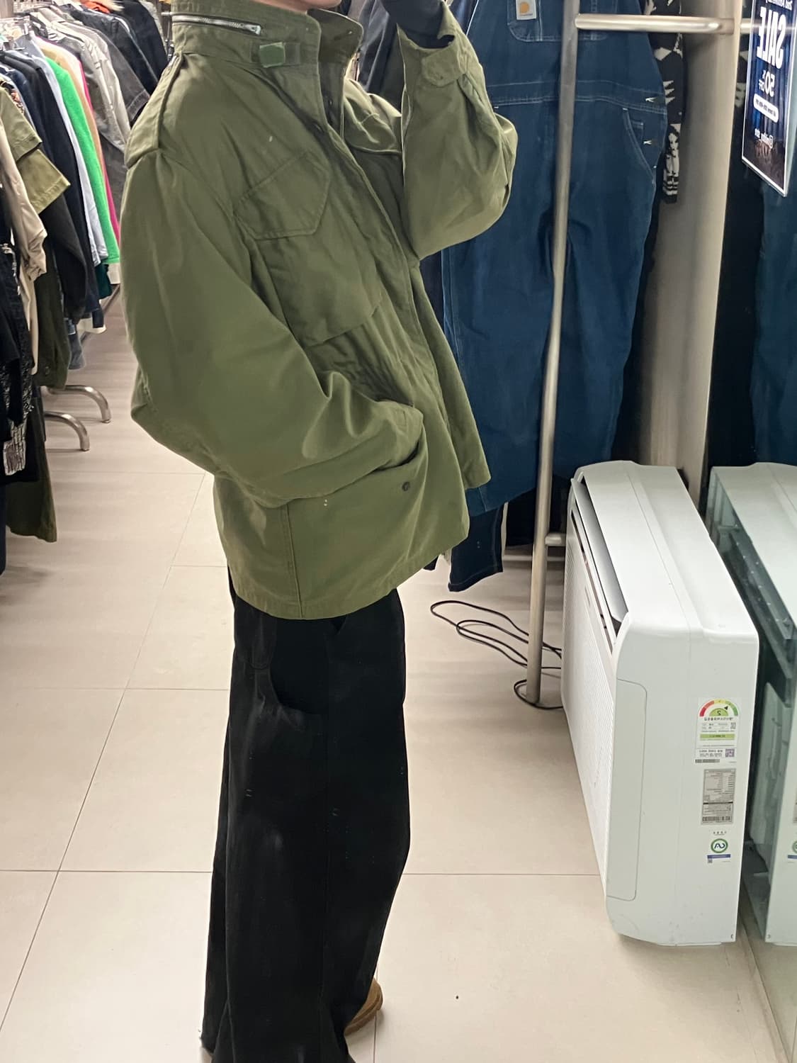 USA M-65 카키 필드 자켓 M 상품이미지10