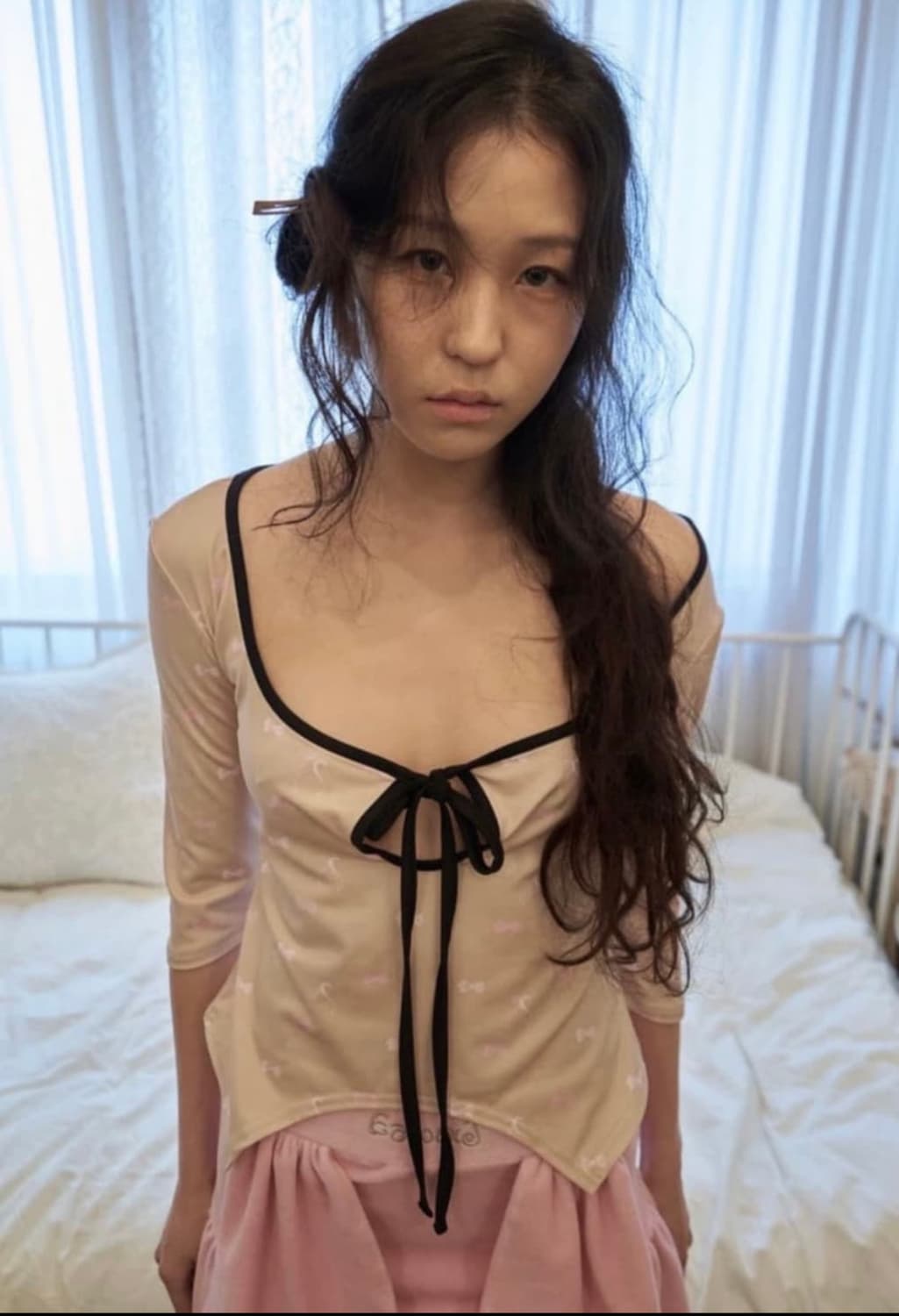 카나제이 캔디프린팅 스트링탑 상품이미지1