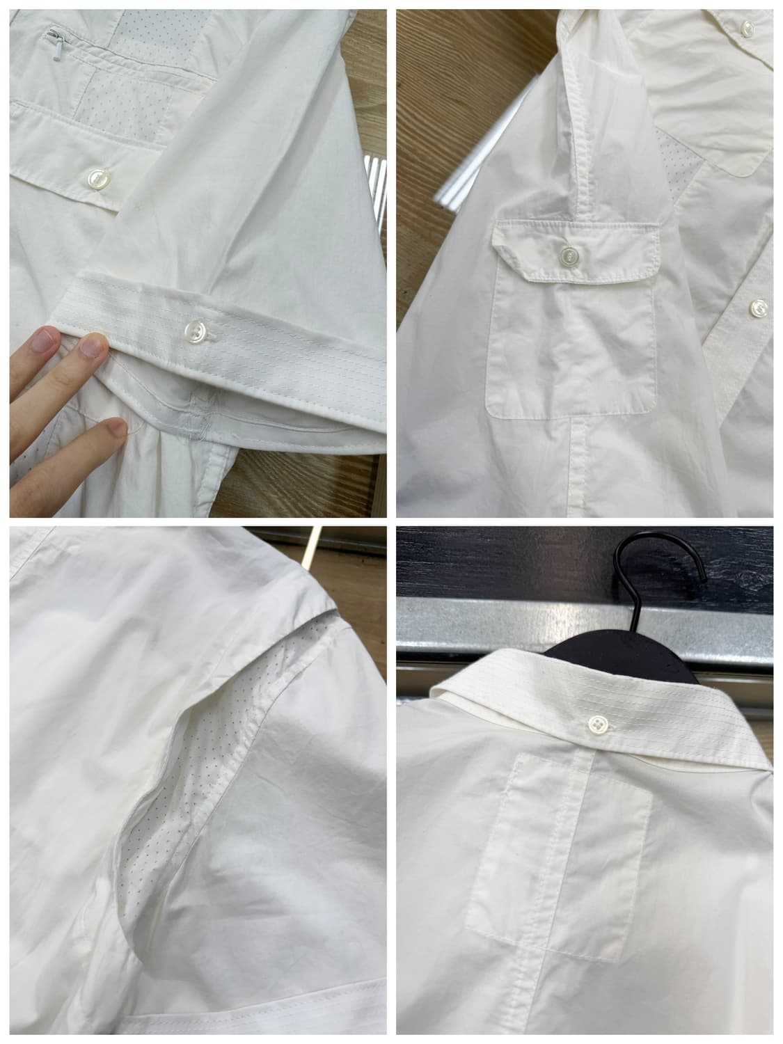아르마니 익스체인지 더블 레이어 메쉬 하프 셔츠 상품이미지5