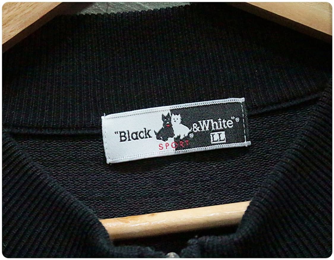 블랙앤화이트 골프 빅로고 니트 집업 가디건 110 상품이미지6