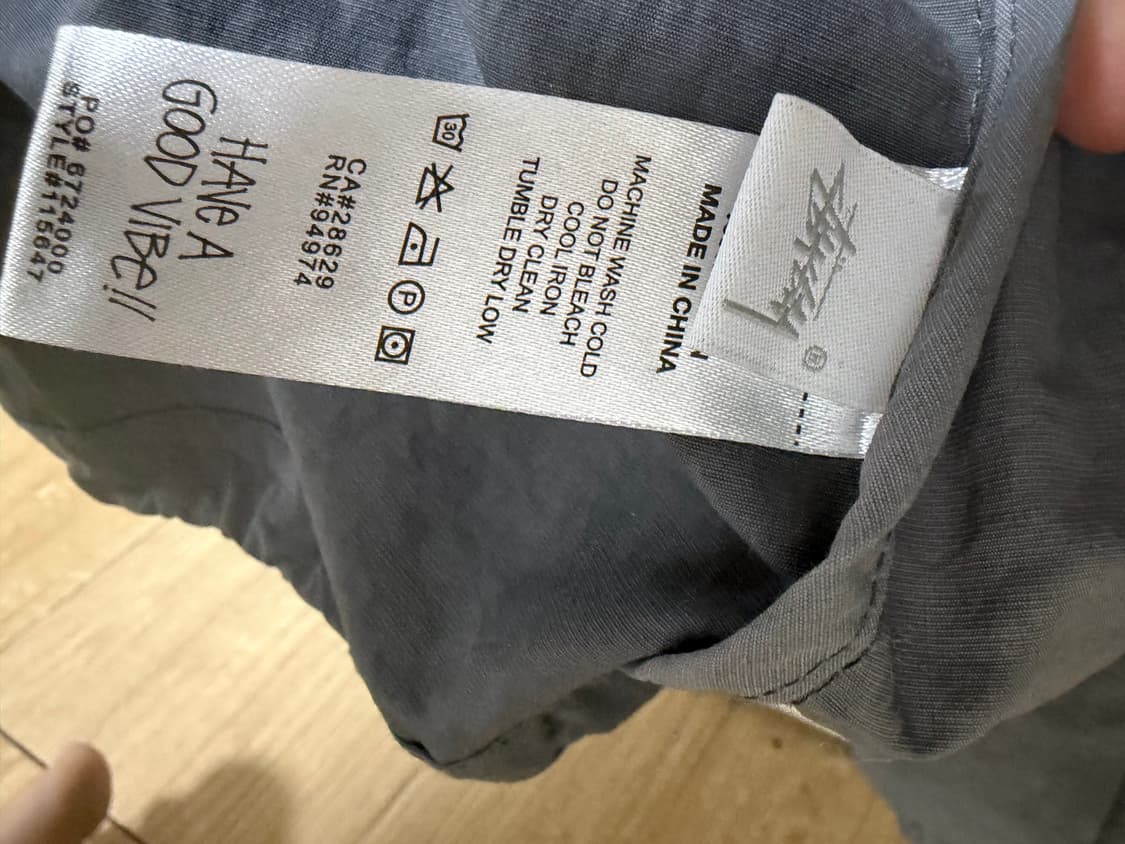 스투시 웨이브 다이 비치 쉘 자켓 그레이 S 상품이미지5