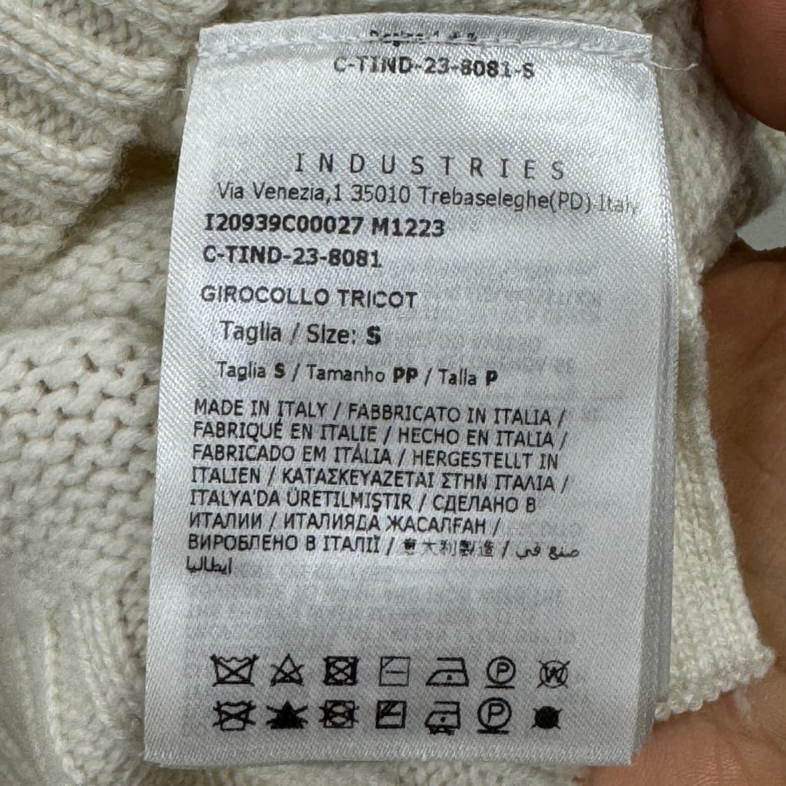 (정품매칭)몽클레어 여성 케이블 니트 캐시미어 스웨터 아이보리S 상품이미지9
