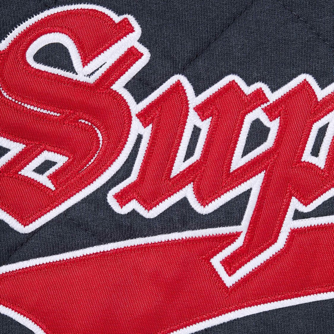 슈프림 퀼티드 집업 후드티 네이비 - 25FW M  상품이미지2