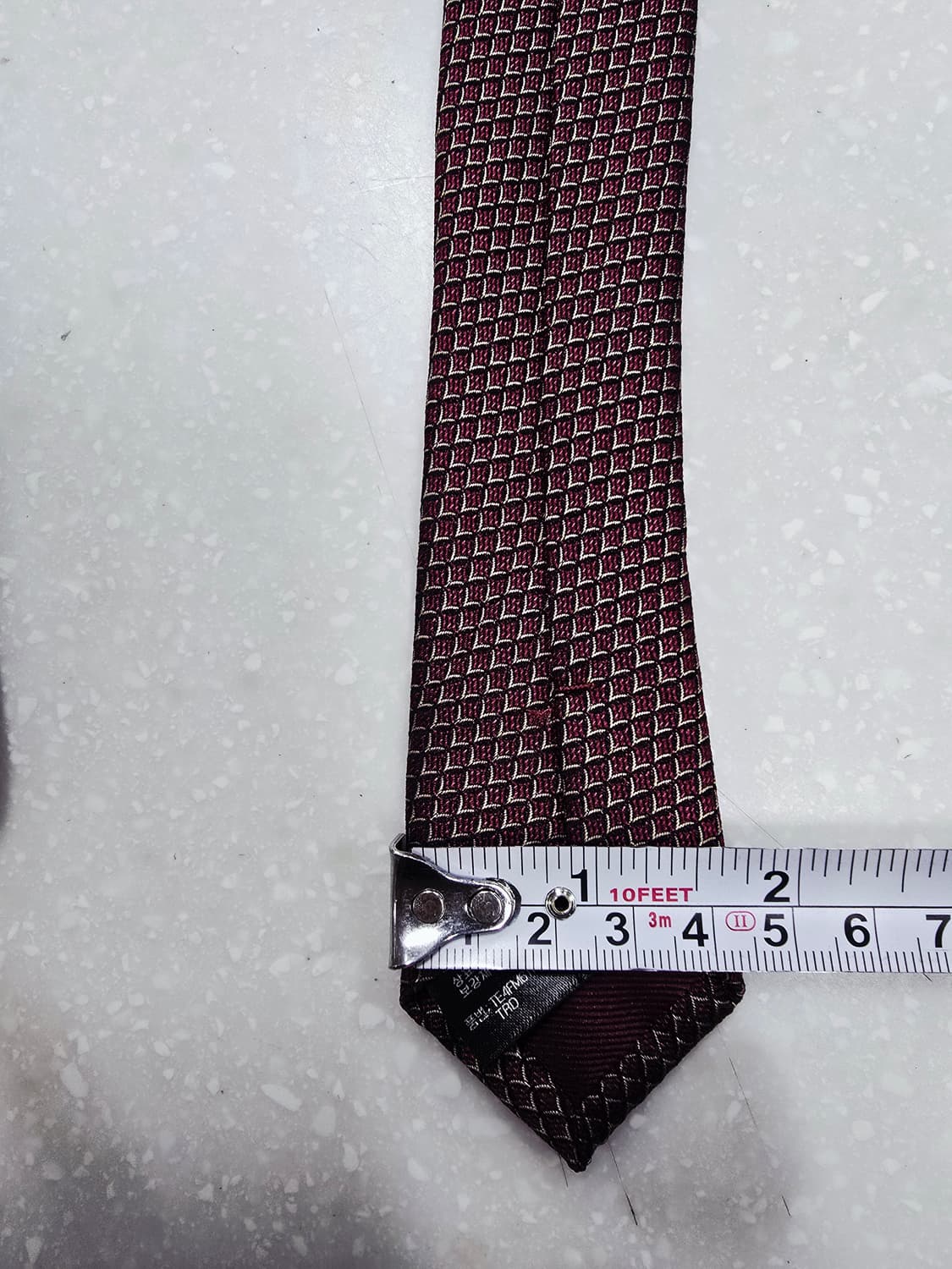 st 듀퐁 와인색 체크무늬 넥타이 상품이미지5