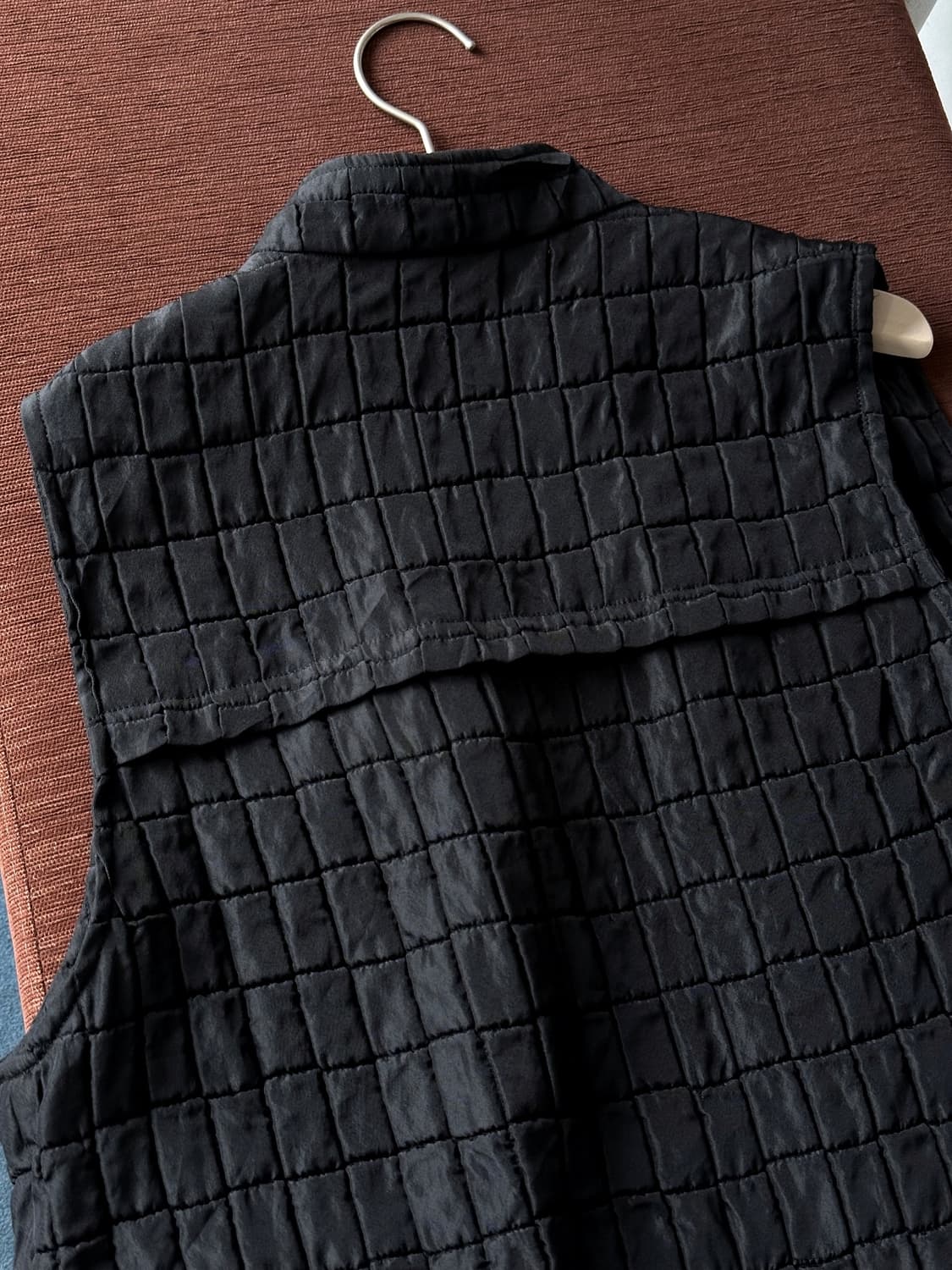 Washed poly quilted design vest 상품이미지5