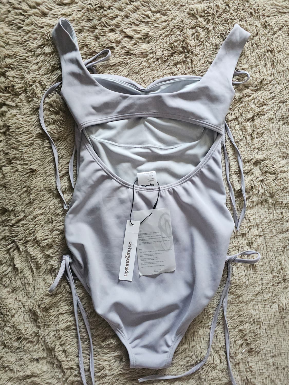 (택O) 허그유어스킨 수영복  그레이 M사이즈 swimsuit grey 상품이미지4
