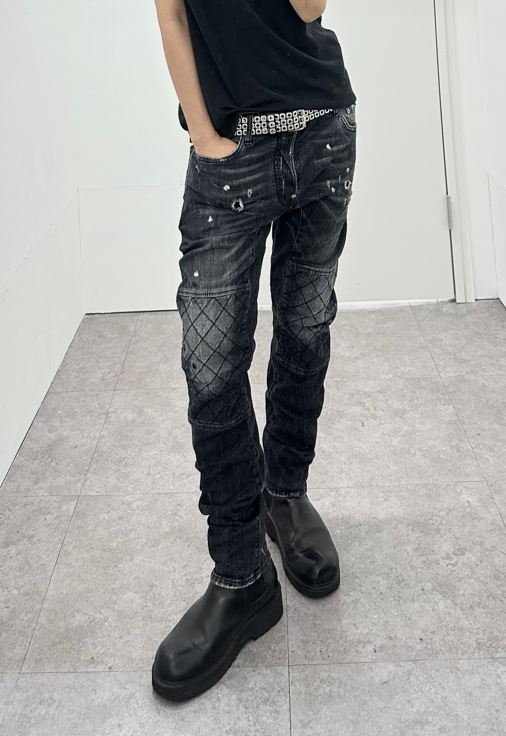 DSQUARED2 painting zip biker pants 상품이미지1