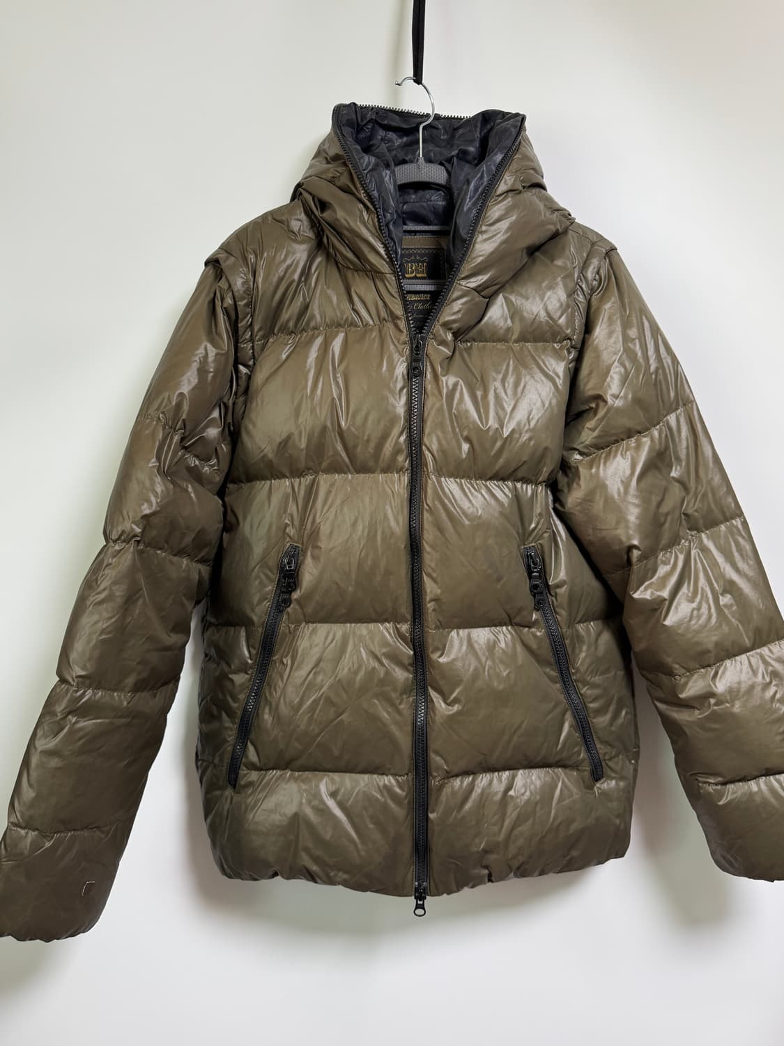 일본 BEAMS HEART 패딩 L 카키 상품이미지1