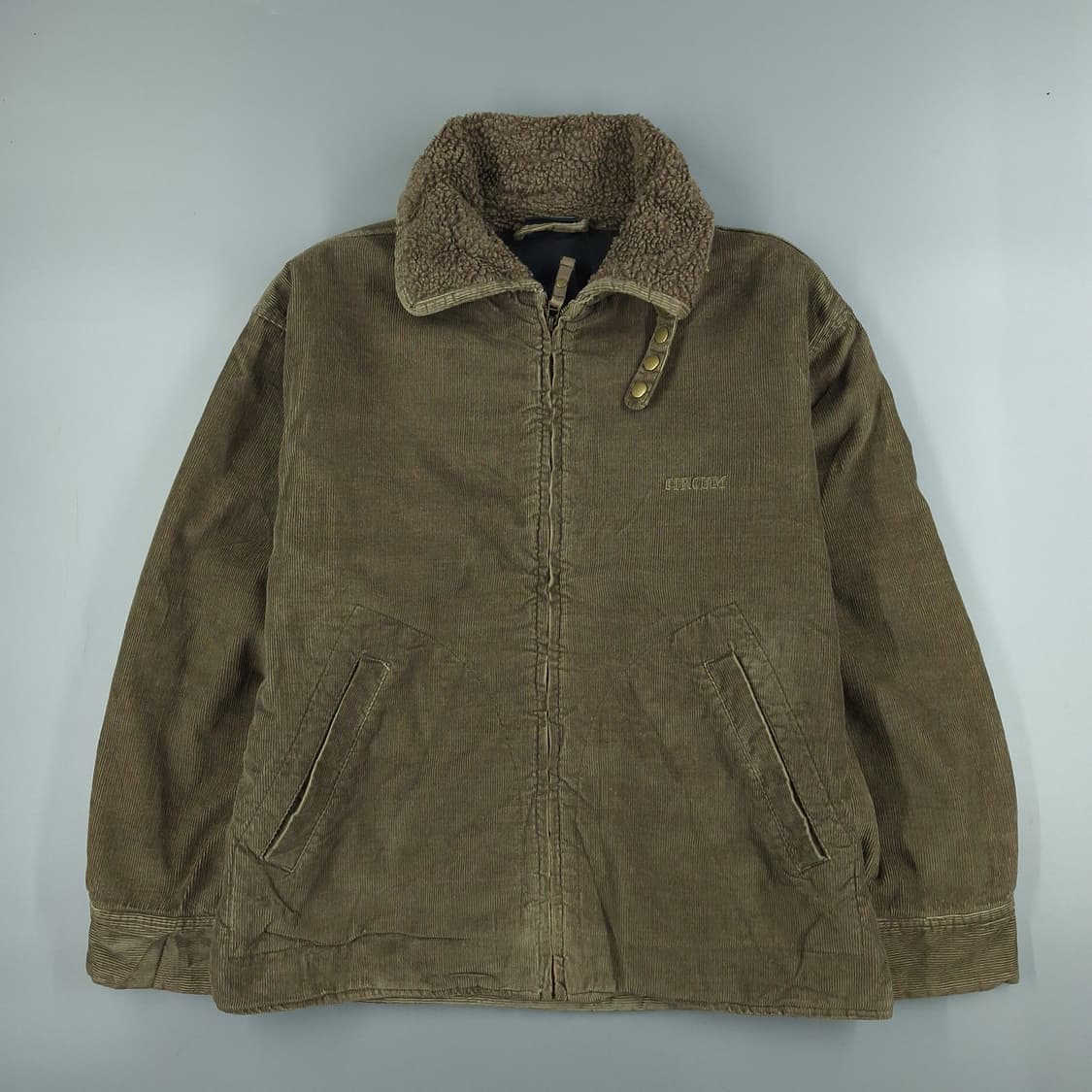CIRCUM JP 카키 코듀로이 골덴 암패치 투웨이 이너플리스 기모 자켓 상품이미지3