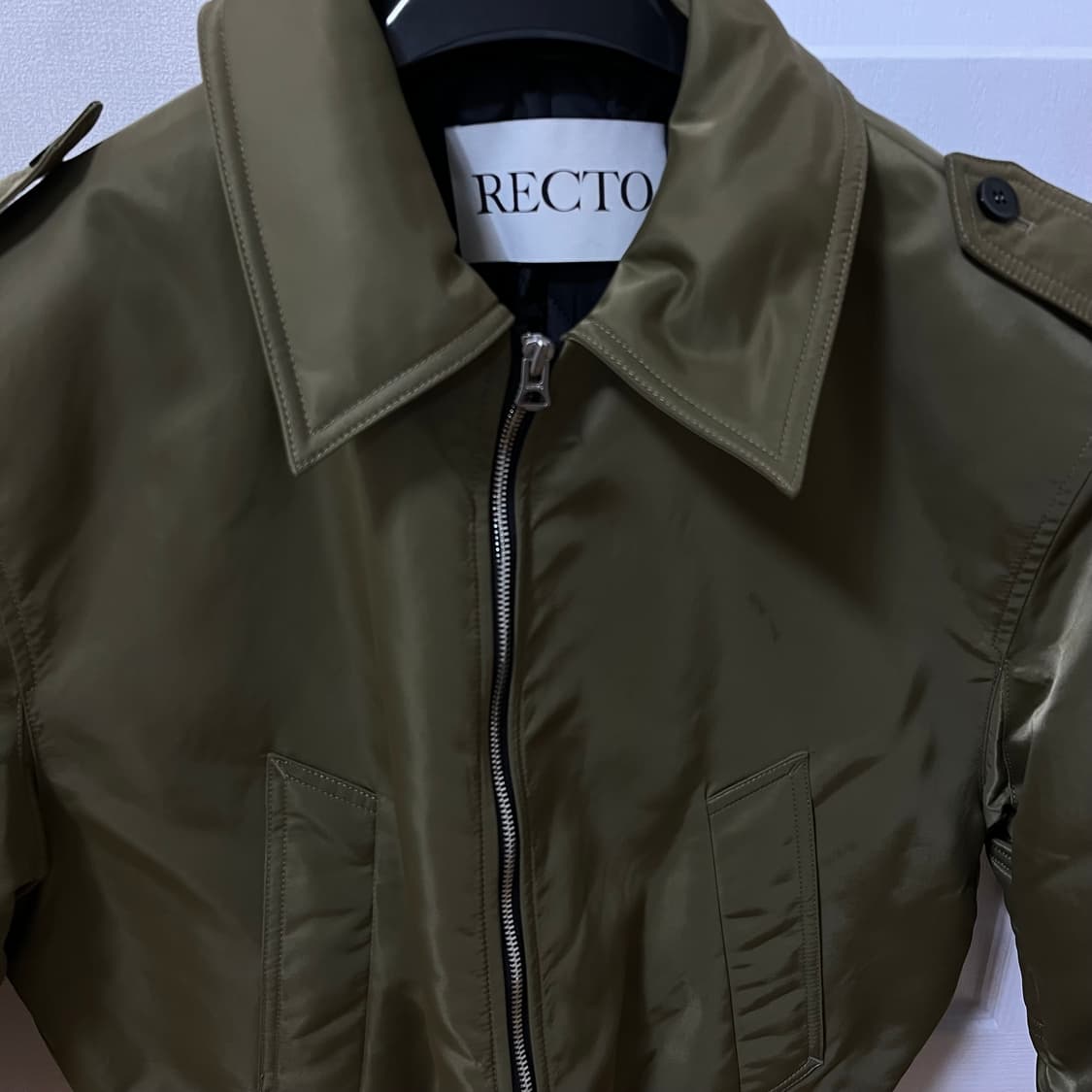 렉토 나일론 봄버 자켓 올리브 s 상품이미지2