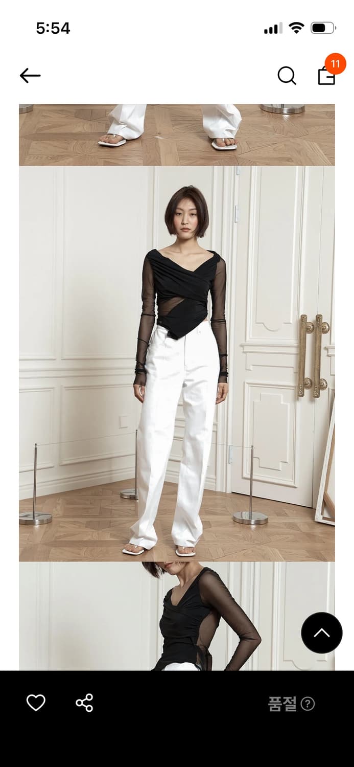 *해외출국으로 판매중단예정* 동령donglyung 스트레이트 화이트 데님 상품이미지4