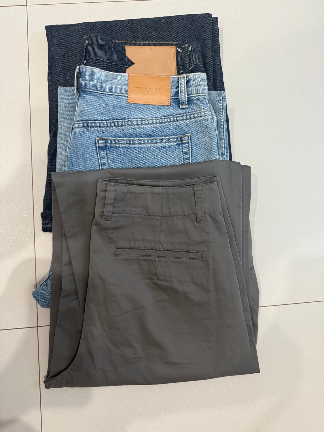 브라운야드 바지 3종 일괄 6만 상품이미지1