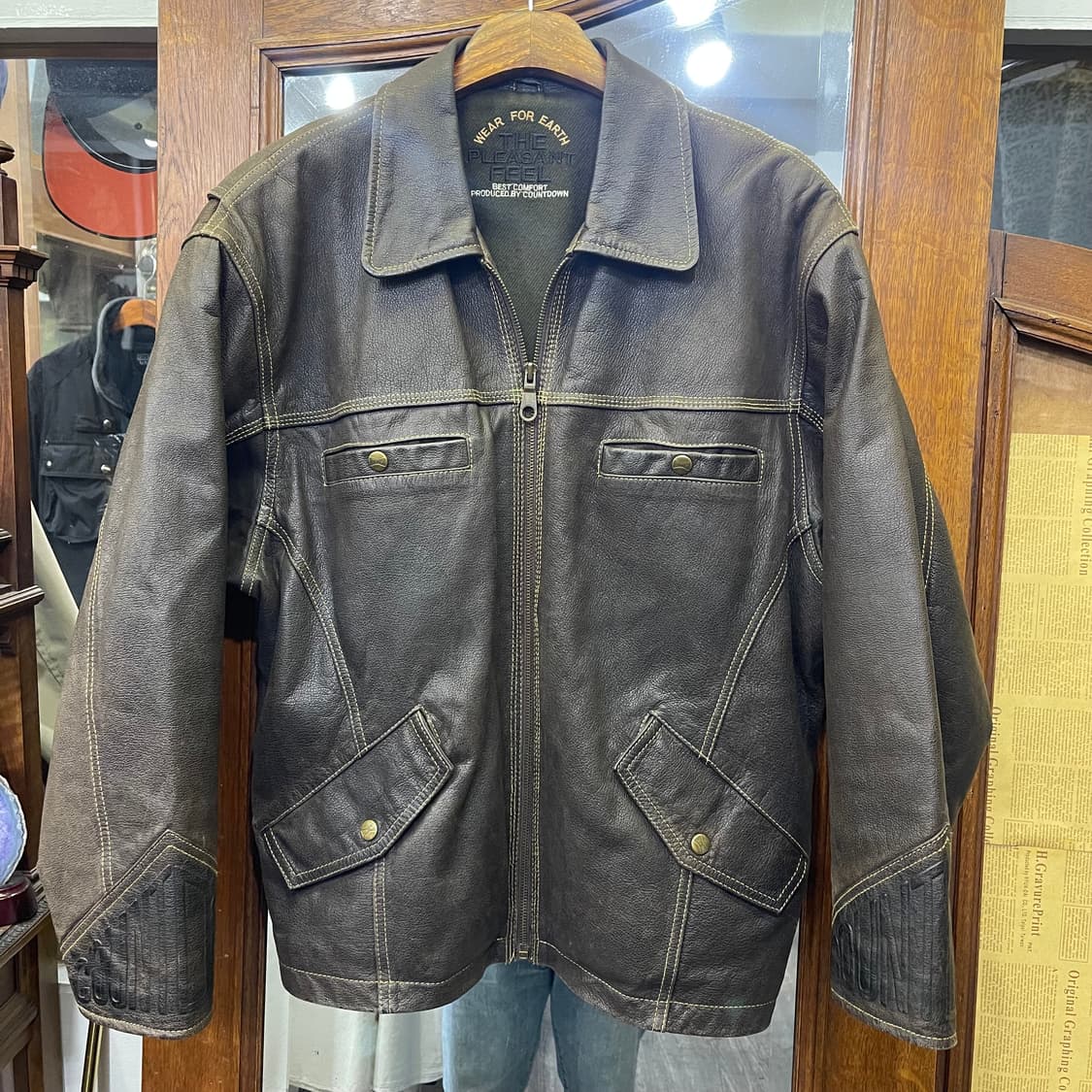 90's Vintage leather jacket 상품이미지2