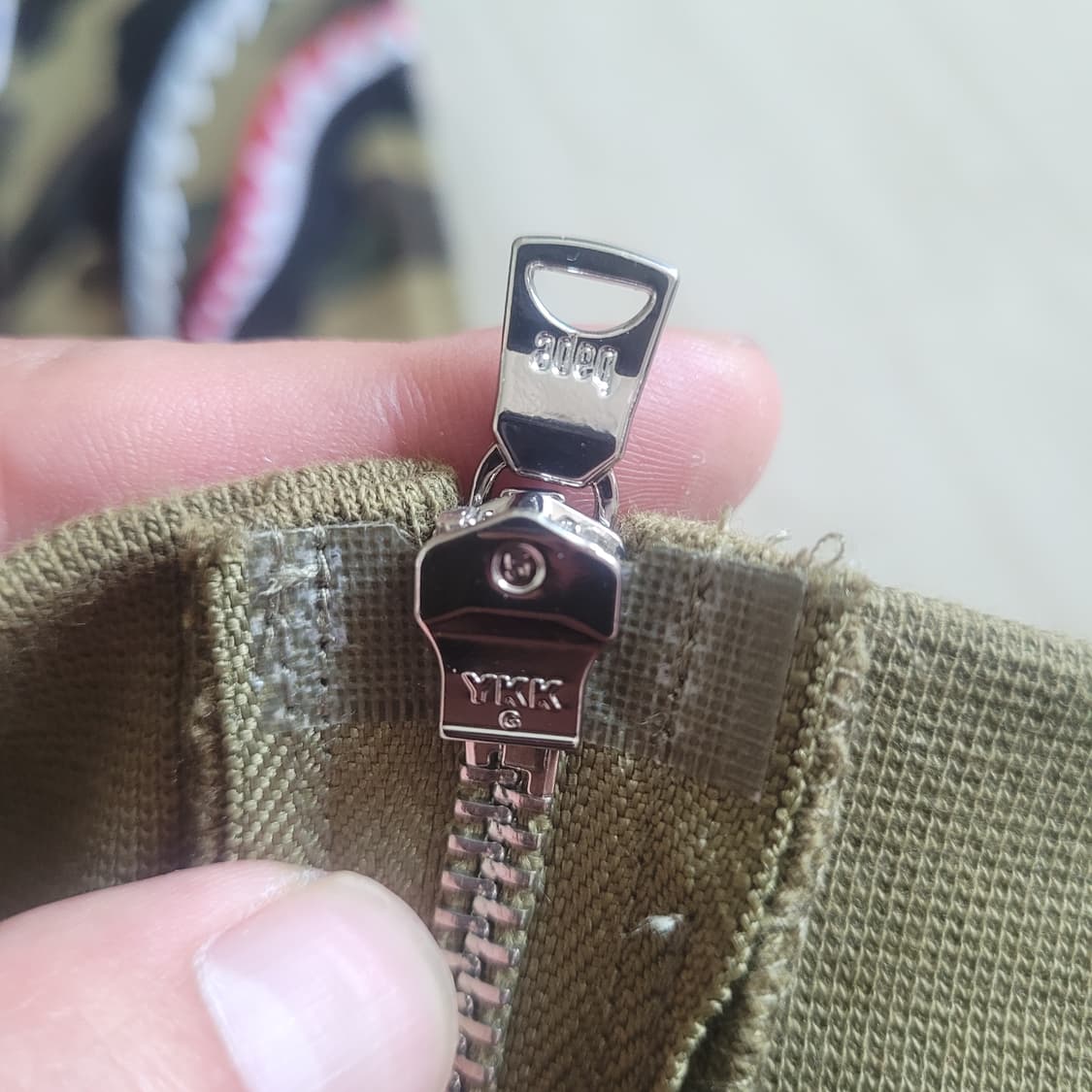 BApe 샤크 카모 후드집업 정품 XL 상품이미지4