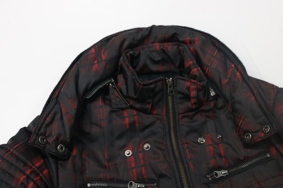 semantic design 세만틱 디자인 빈티지 레드 체크 패딩 자켓 상품이미지4