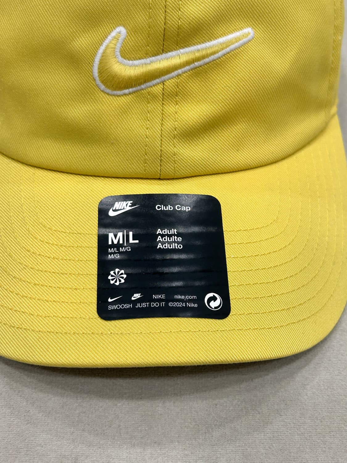 새상품 나이키 클럽캡 옐로우 볼캡 모자 M/L 상품이미지4