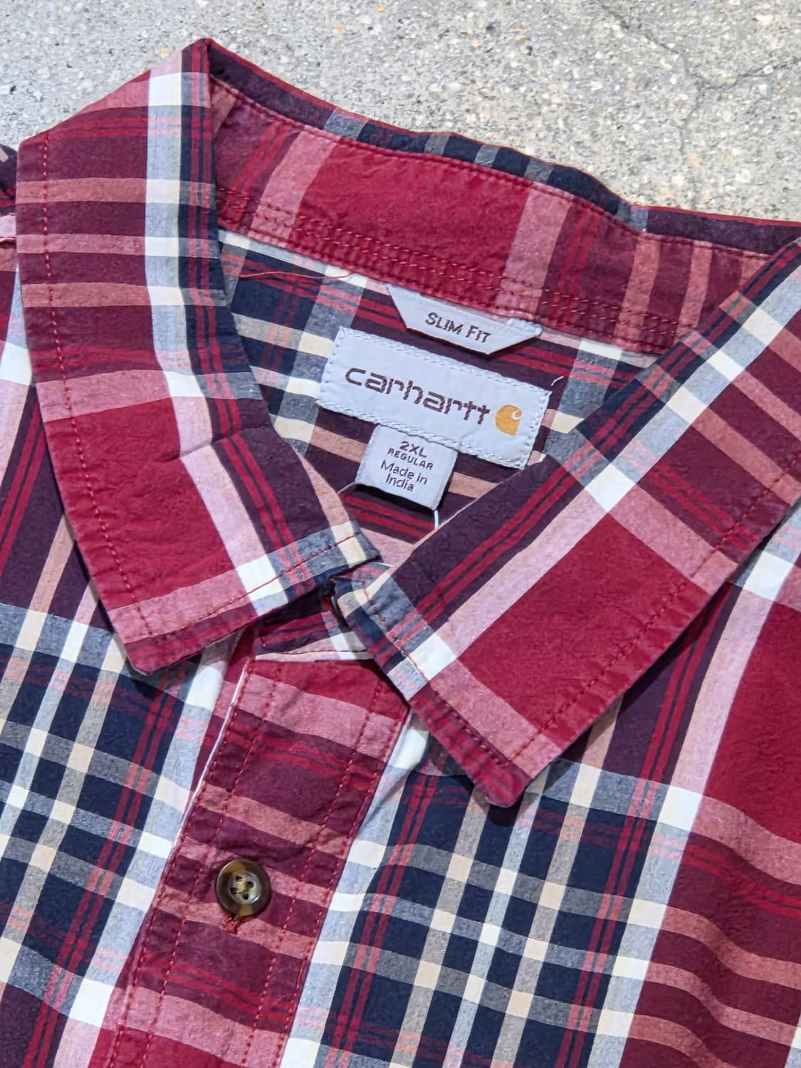 칼하트 레드 체크반팔셔츠 상품이미지3