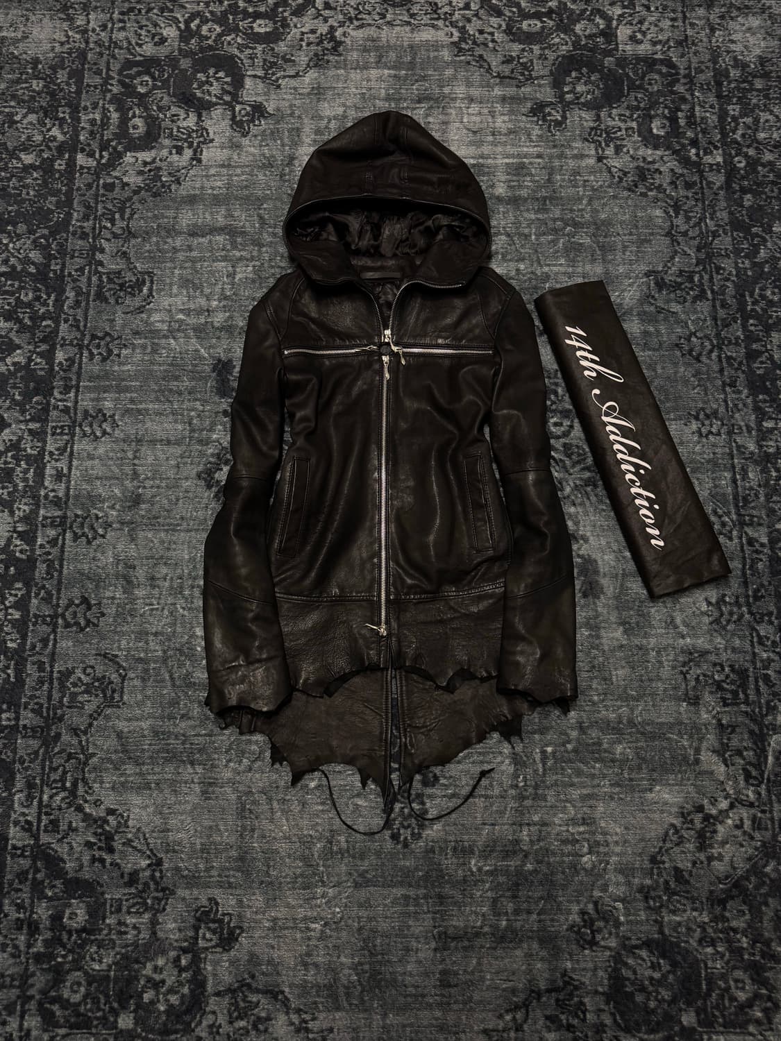 14th addiction cross zip leather hood ja 상품이미지2