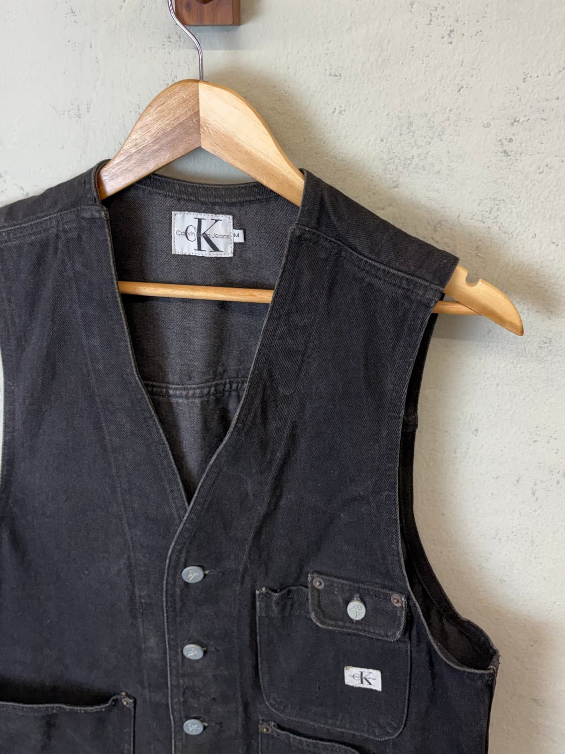 캘빈클라인 90s USA 빈티지 데님 베스트 상품이미지5