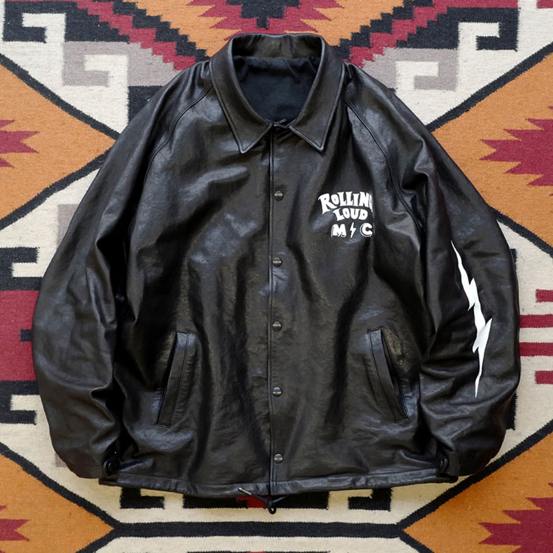 [M] 롤링라우드 가죽 코치 자켓 M사이즈 새제품 상품이미지1