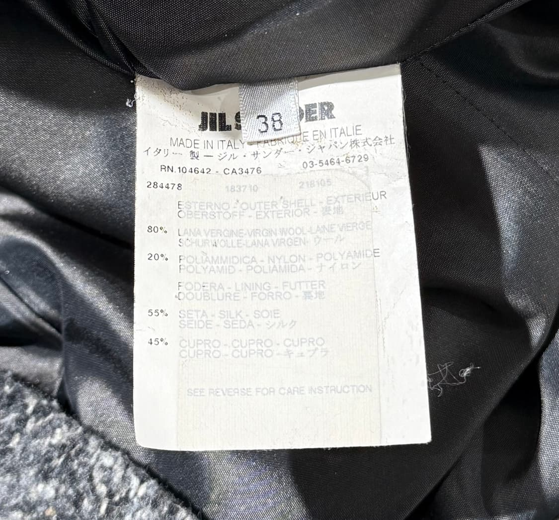 질샌더 비대칭 와이드 라펠 울 코트 상품이미지6