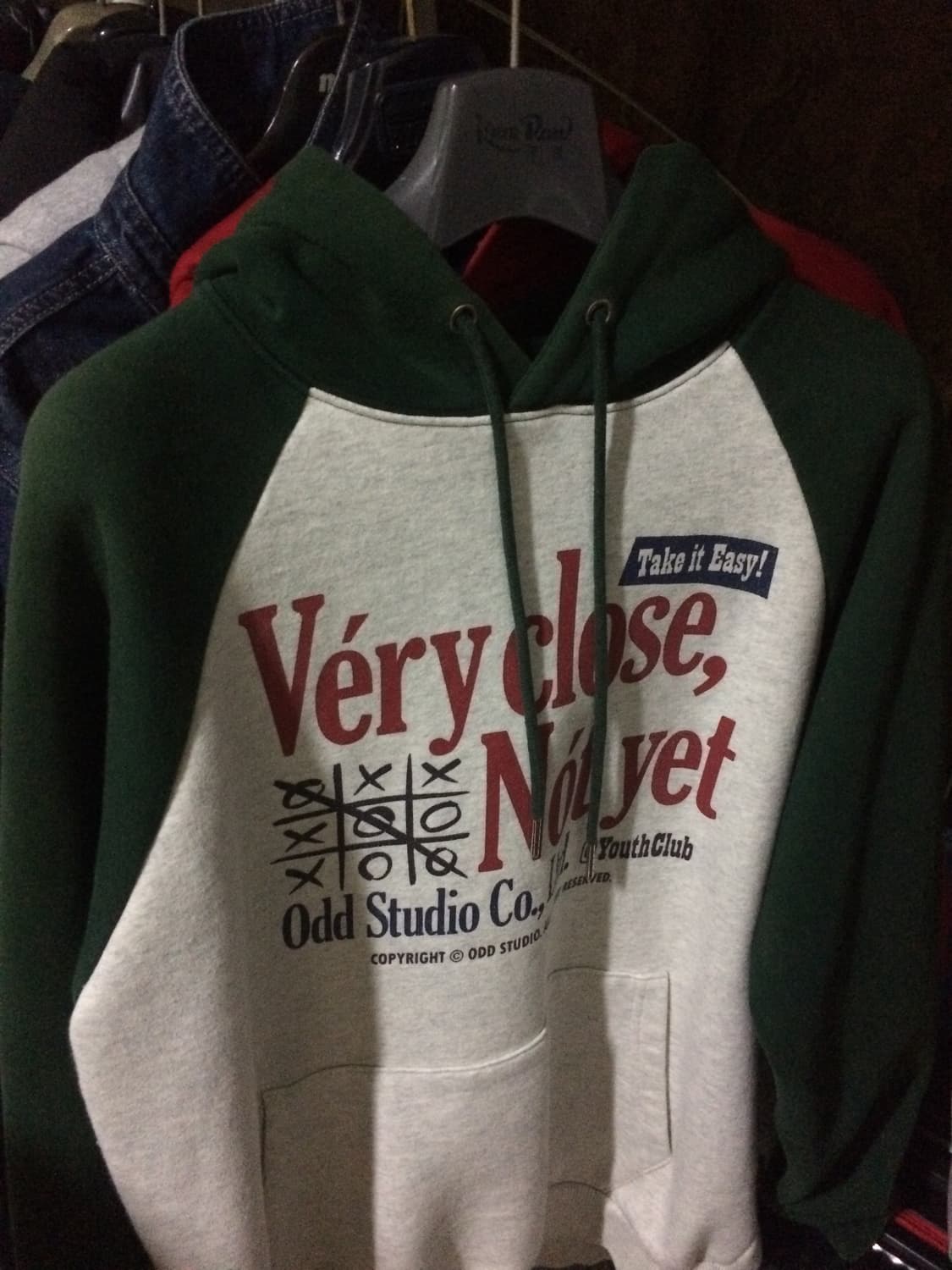 오드스튜디오 후드티 녹색 상품이미지2