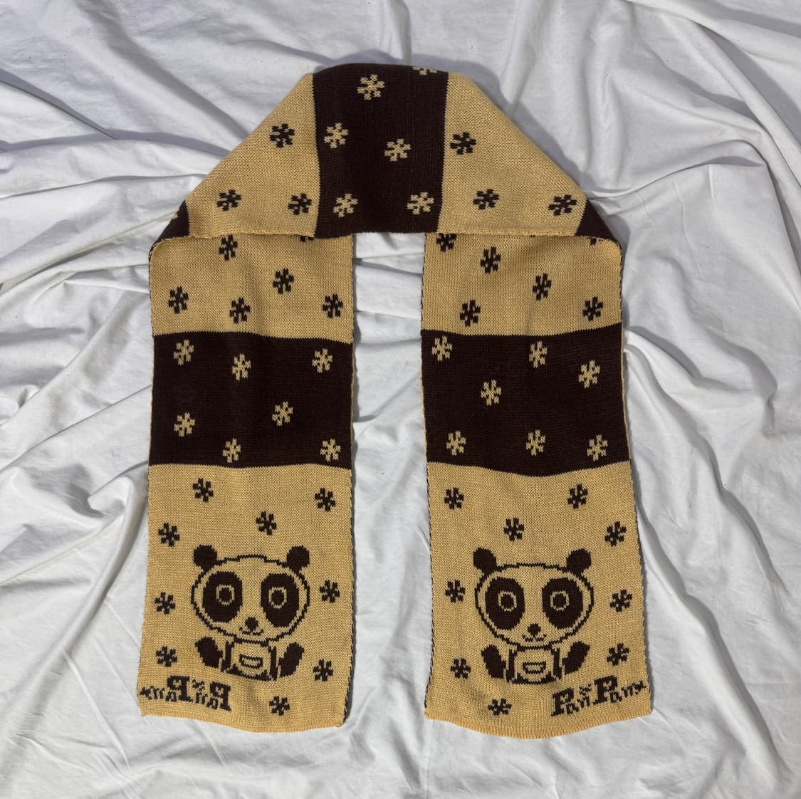 빈티지 판다 니트 머플러 상품이미지2