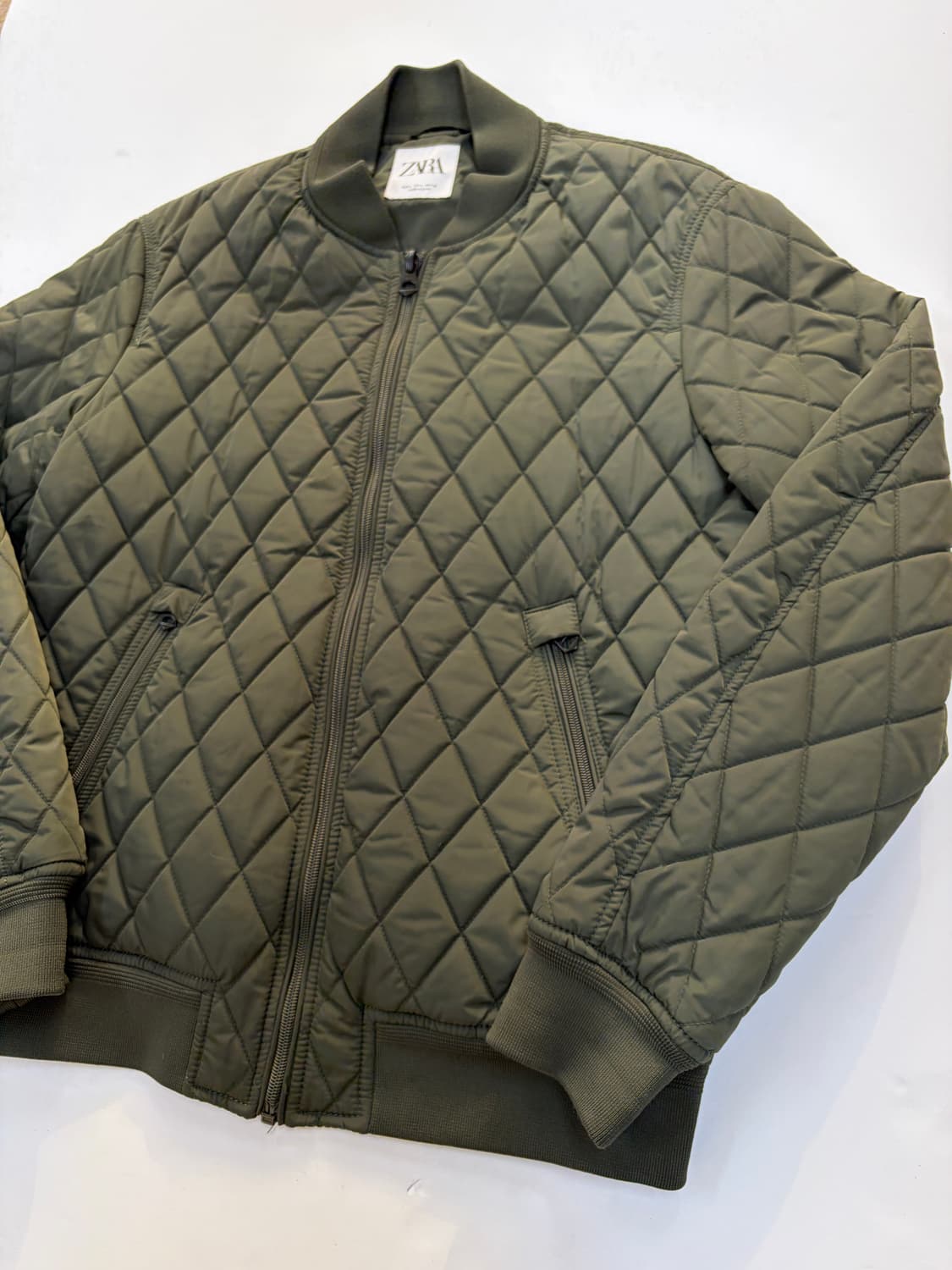 자라 카키 퀄팅 자켓 상품이미지3