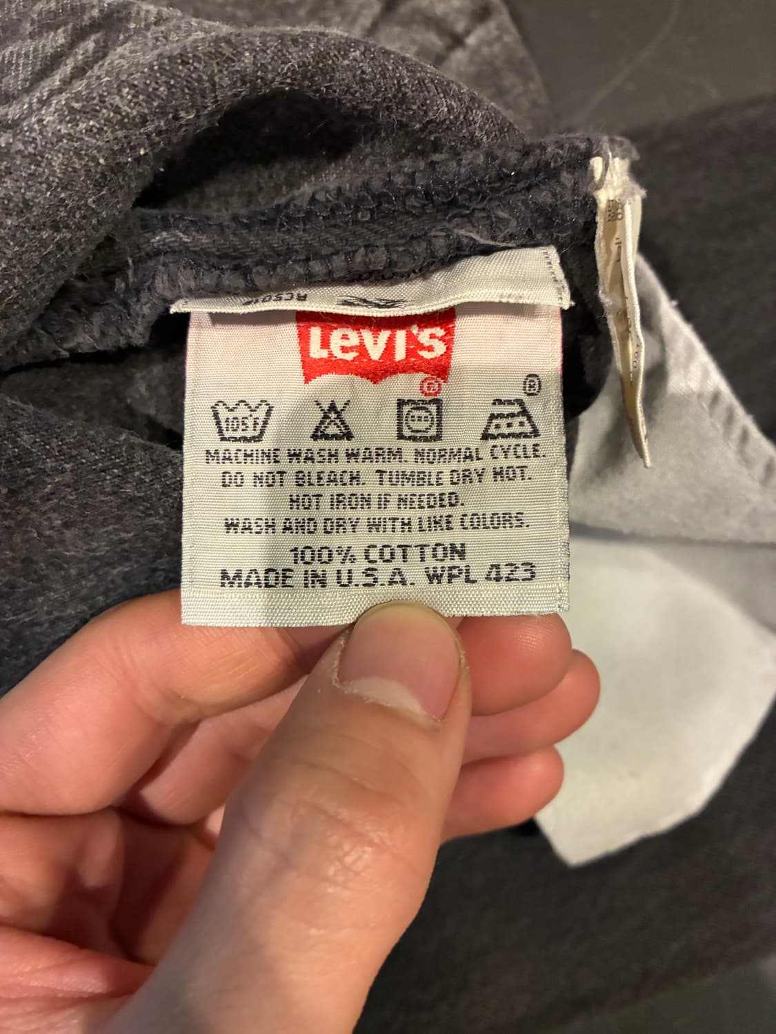 30) 리바이스 501 흑청 데님 made  in USA 상품이미지5