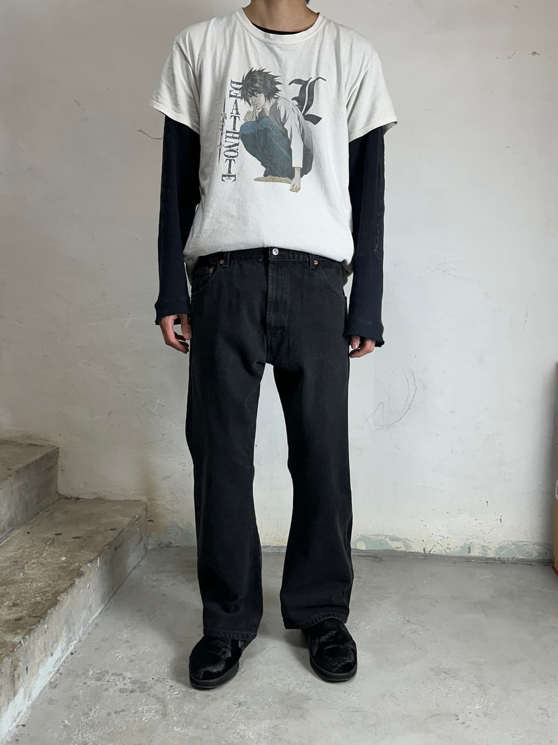 00's 빈티지 리바이스 517 블랙 부츠컷 플레어진 상품이미지4