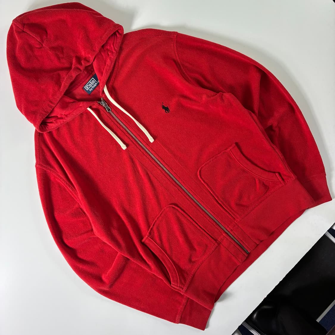 Polo  폴로 랄프로렌 자수 코튼 스웻 레드 후드집업  상품이미지2