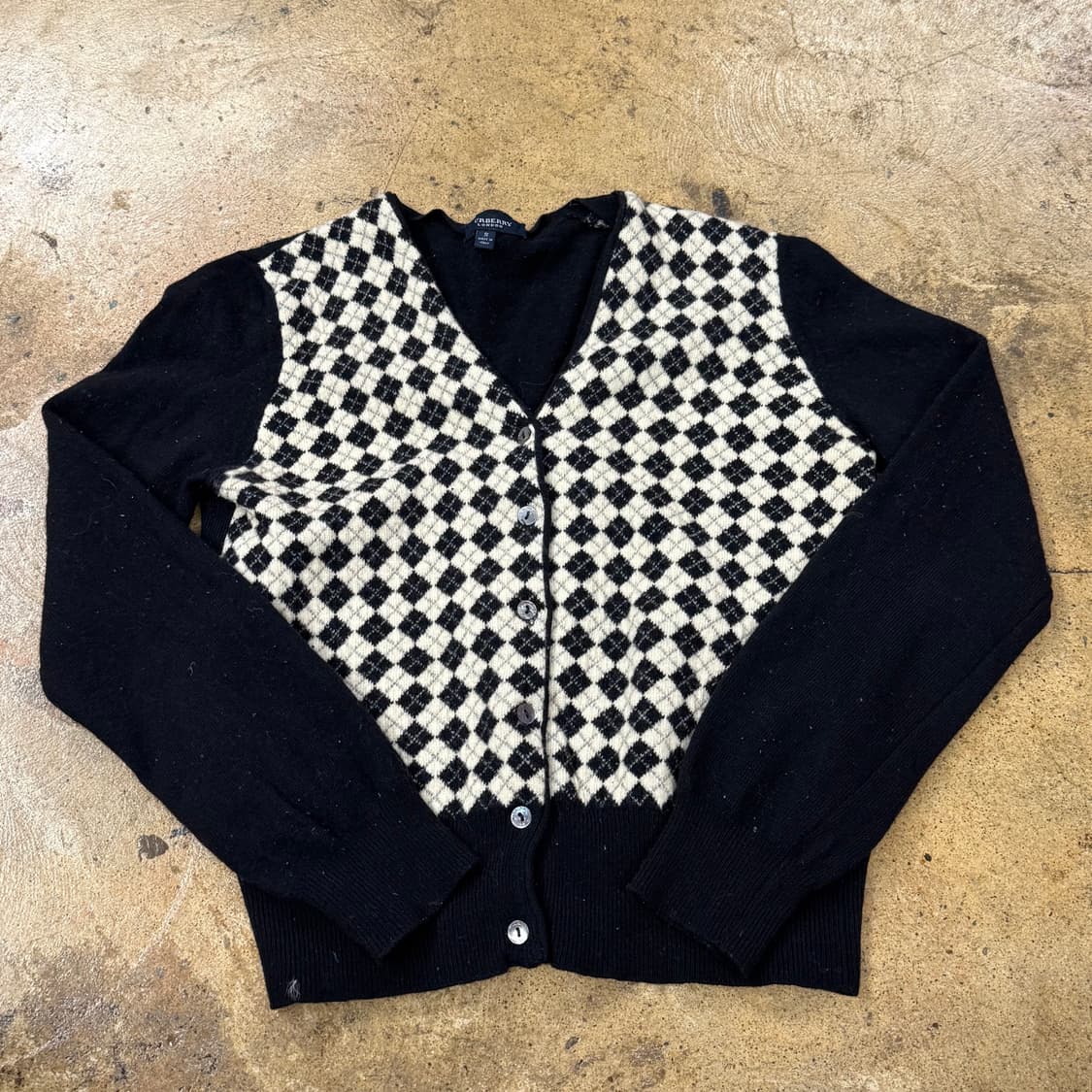 버버리 체크 가디건 상품이미지2