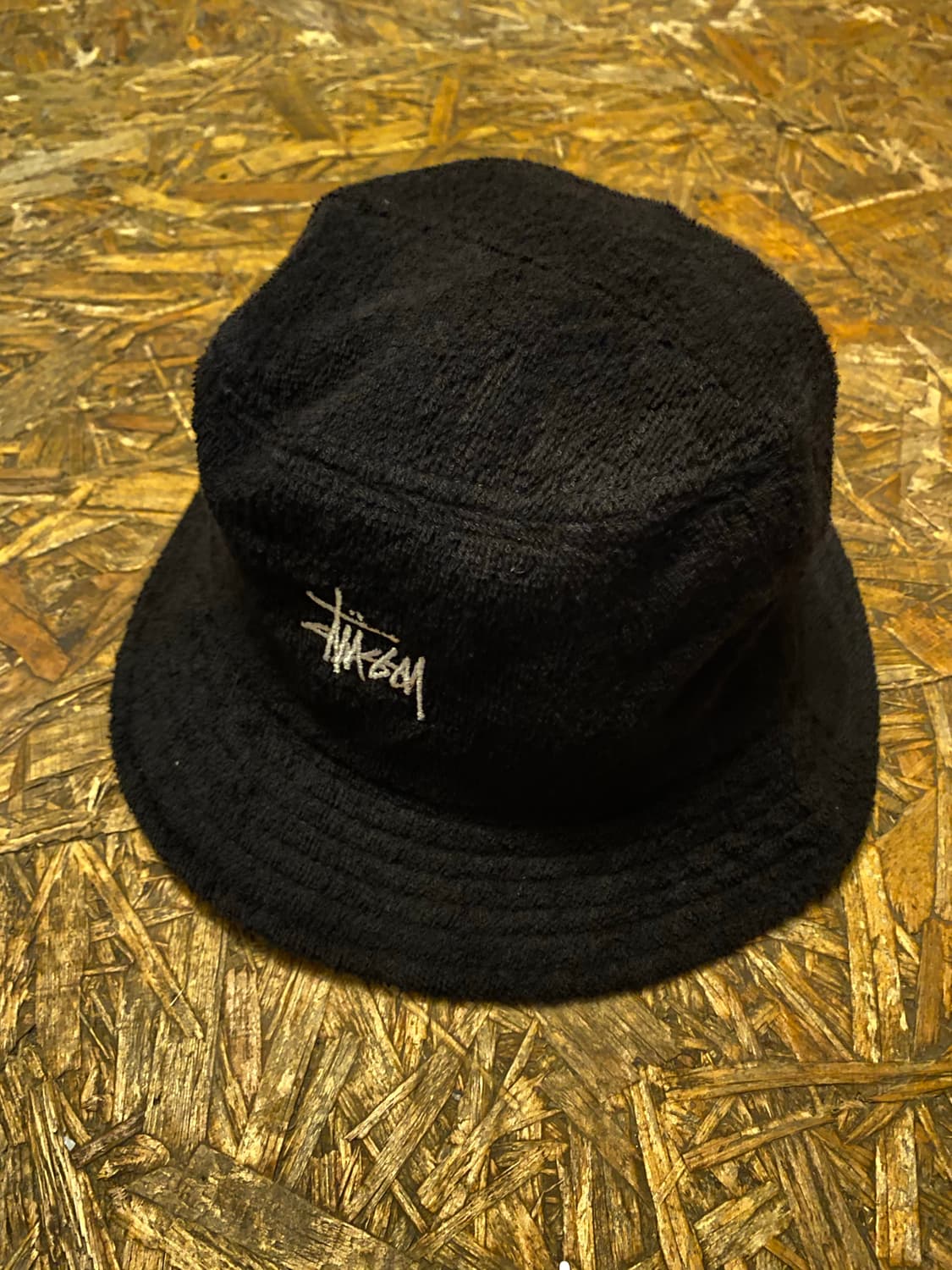 stussy 스투시 테리원단 블랙 버킷햇 상품이미지1