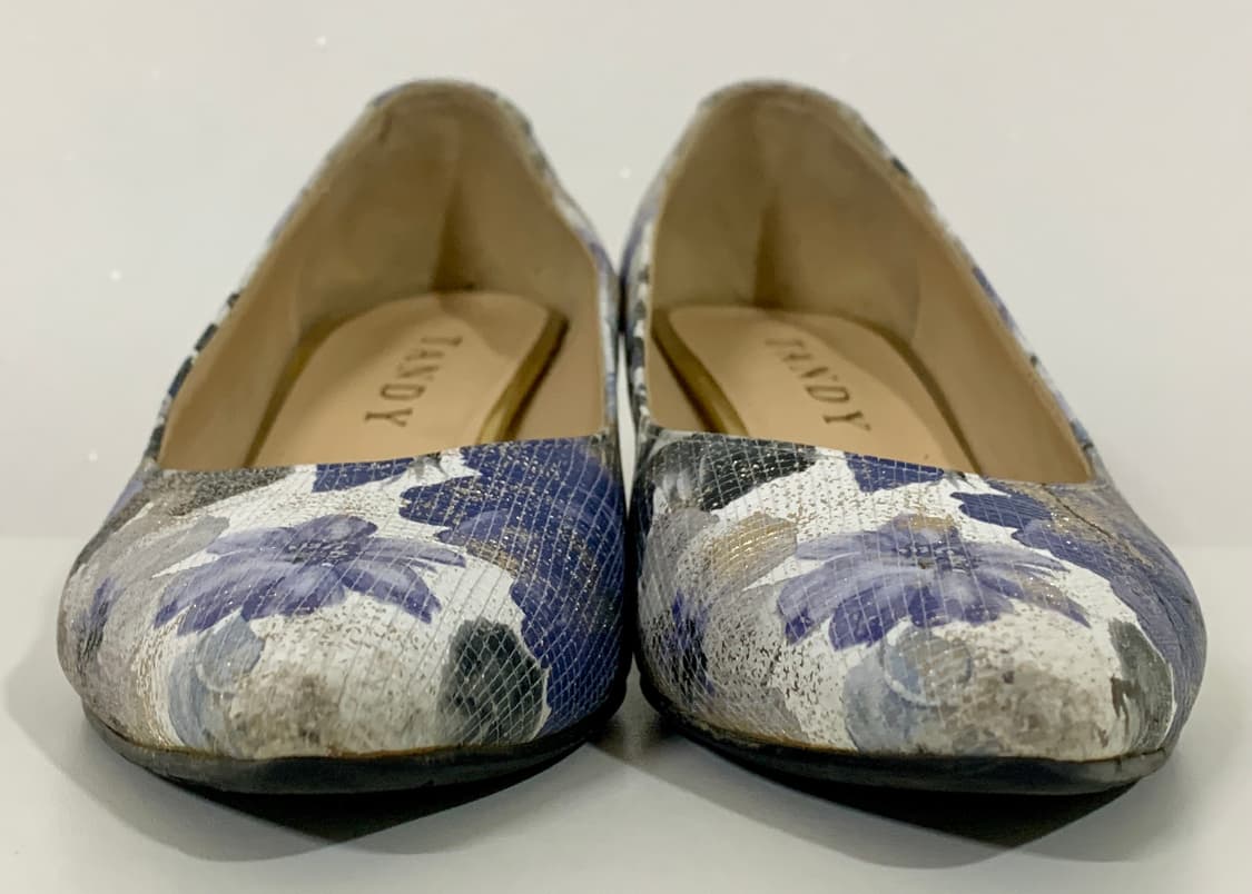 탠디 Tandy 꽃무늬 플라워 패턴 미들 힐 펌프스 여성 구두 235 상품이미지2