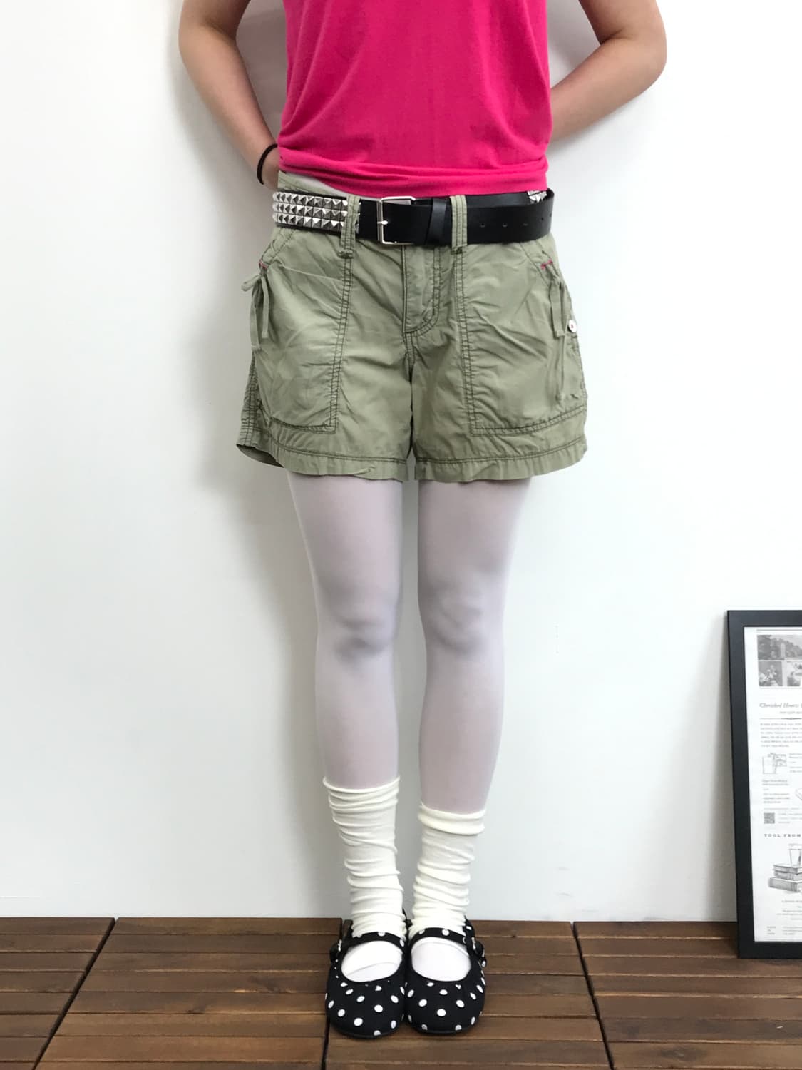 Polo Jeans Olive Green Cargo Mini Shorts 상품이미지1