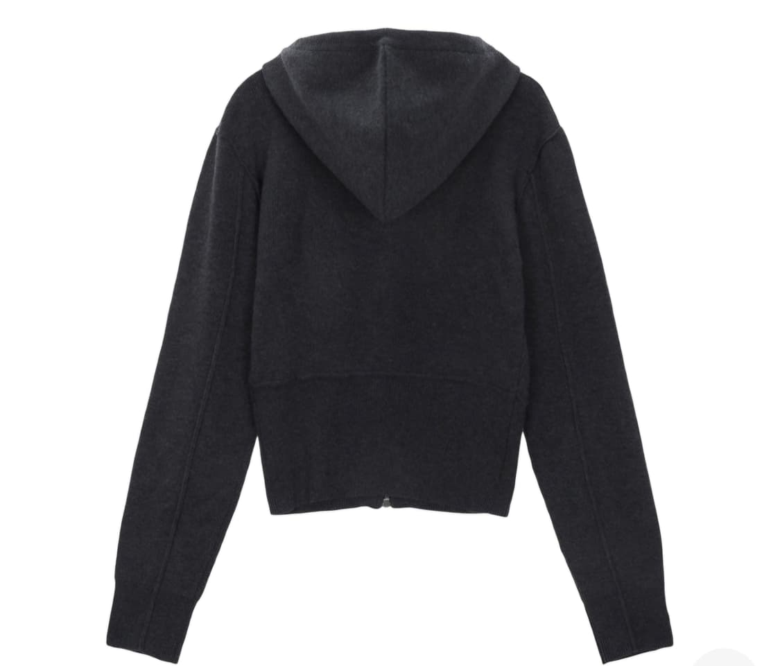 (새상품) 마뗑킴 니트 후디 집업 차콜 상품이미지2