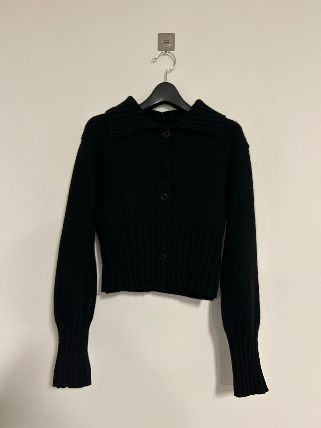 마뗑킴 메리노울&캐시미어 블렌드 카라 크롭 가디건 상품이미지2