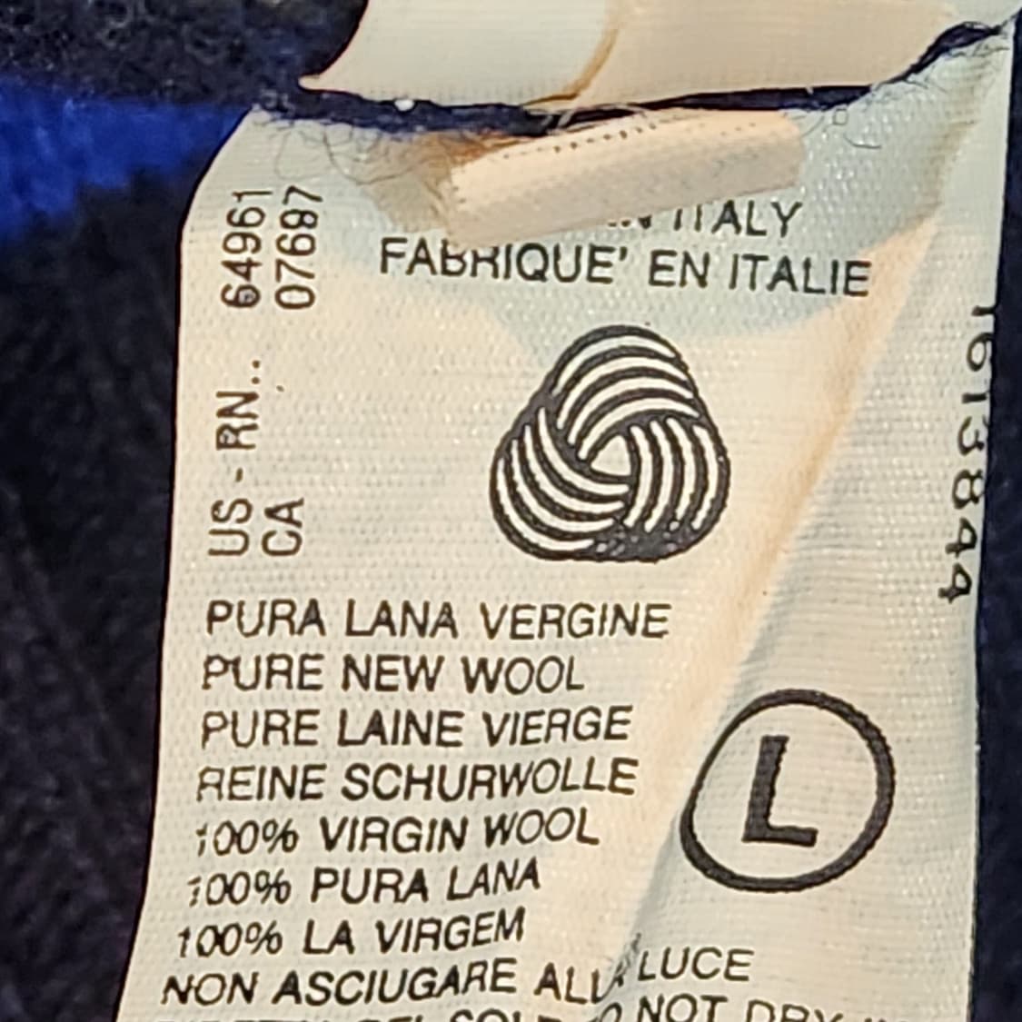 베네통 블루 스트라이프 니트 (L) 상품이미지3