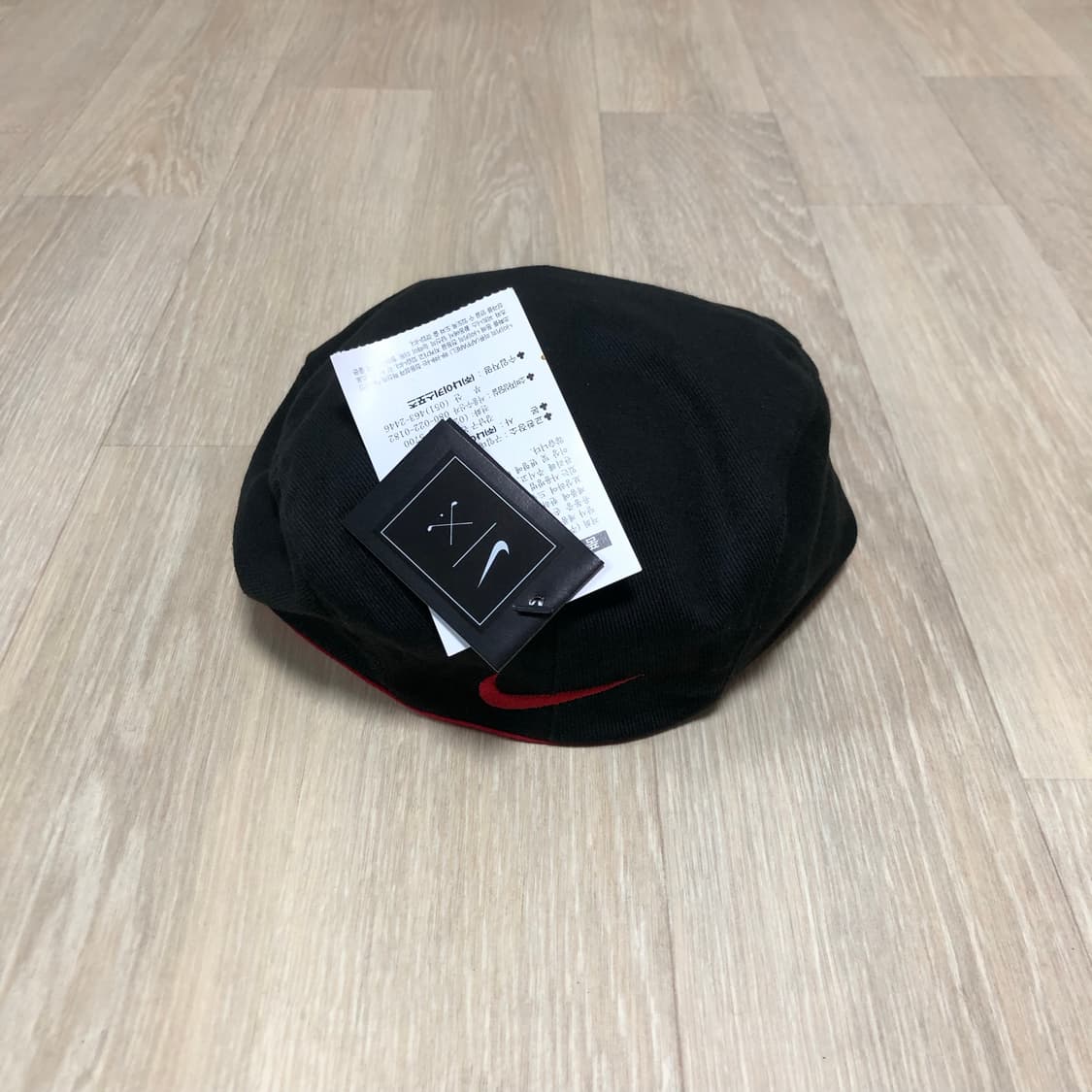 (L) 새상품 90's 나이키 NIKE 데드스탁 빈티지 트윌 베레모 블랙 상품이미지1