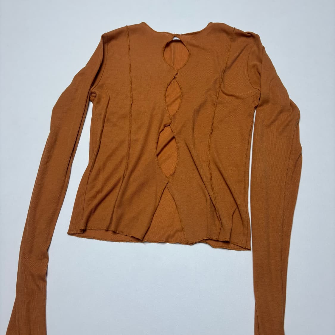 Y2K Overlock Open Front Long Sleeve 상품이미지1