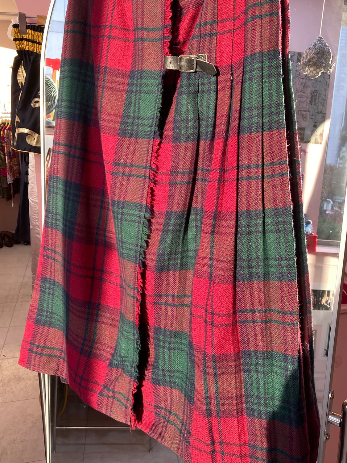 크리스마스 체크 울 랩스커트🎄❤️ 상품이미지5