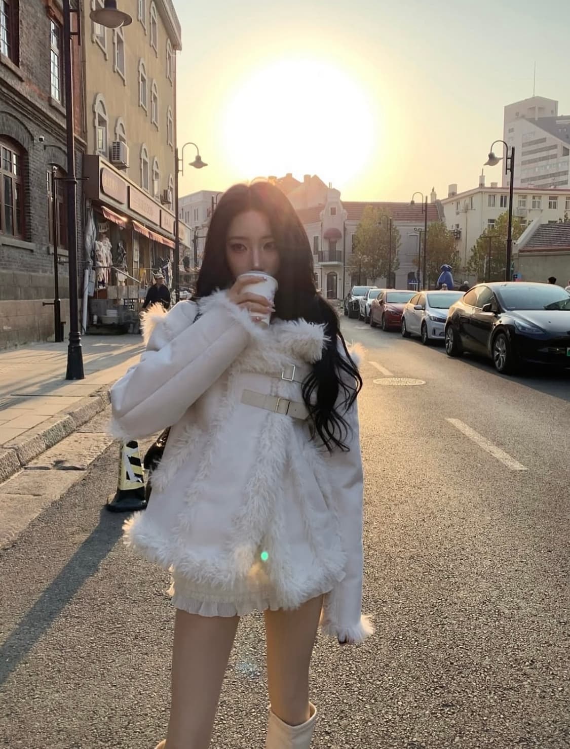 페인오어플레져 LUNA BELTED SHEARLING JACKET 상품이미지3