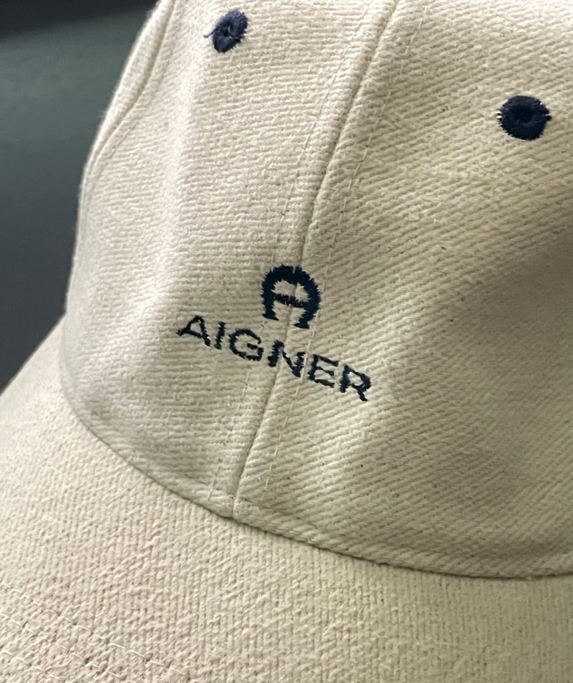 [새상품] AIGNER 아이그너 로고 볼캡 모자 베이지 상품이미지2